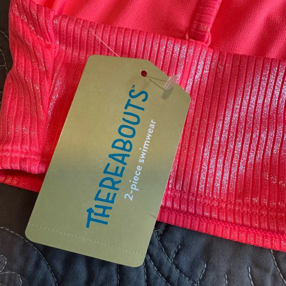Thereabouts Girls Coral Fun 2 Piece Tankini Set NWT Size XS 6/6X